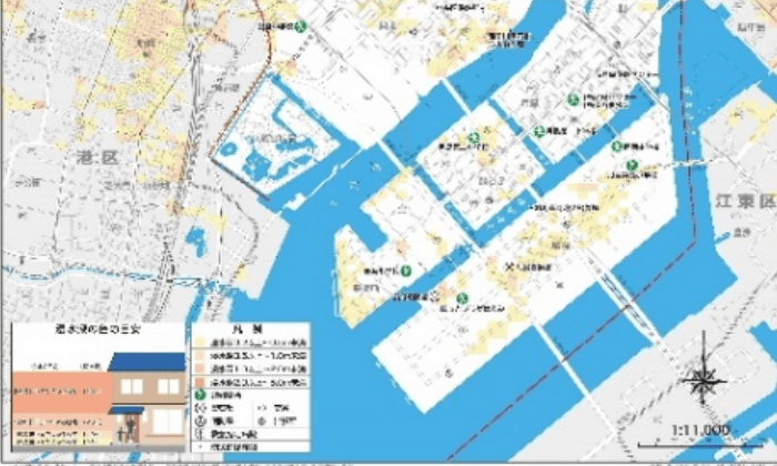 ハザードマップの図
