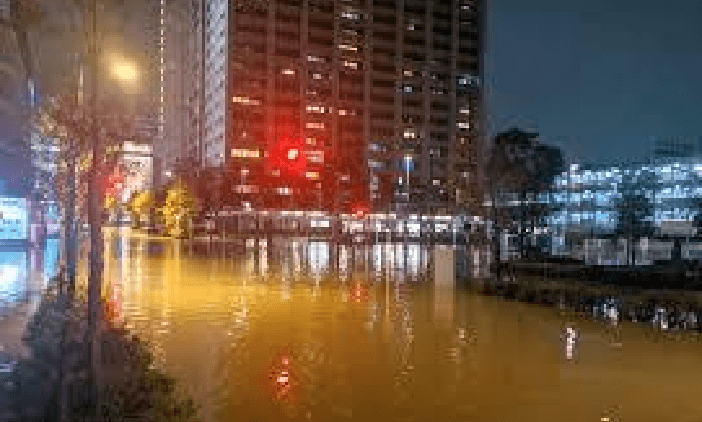 浸水した様子の画像